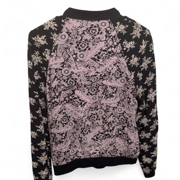 Free People Black and Purple Floral Jacket - sz small - Picture 4 of 5